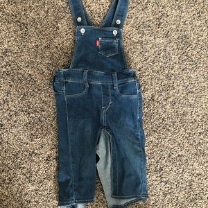 Levi 12 month ruffle overalls
